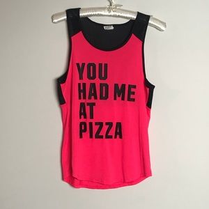 PINK “You Had Me At Pizza” Tank Top 🍕❤️